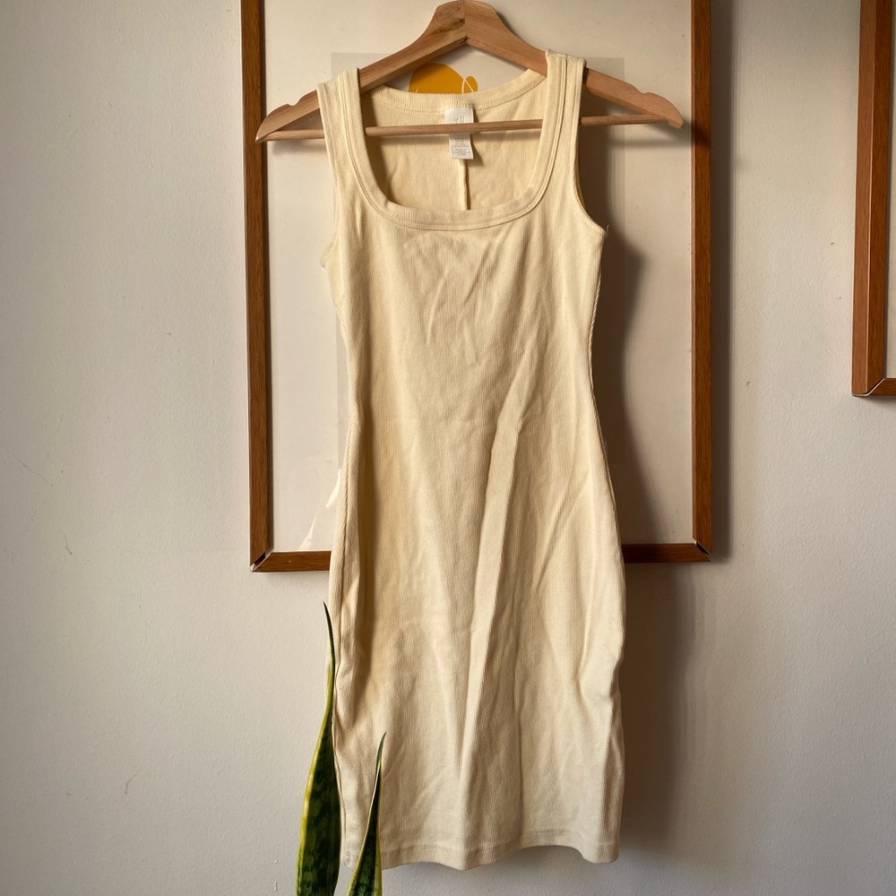 Cream Sleeveless Dress